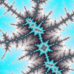 Light blue fractal pattern, digital artwork for creative graphic design