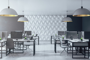 Contemporary coworking office interior