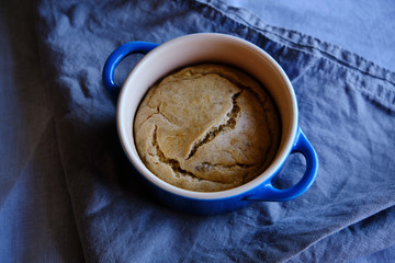 Homemade Tahini Souffle, healthy dessert