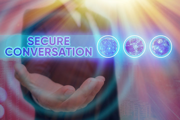 Word writing text Secure Conversation. Business photo showcasing Secured Encrypted Communication...