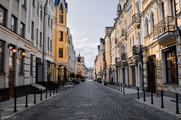 Fototapeta na wymiar Empty streets of Kiev