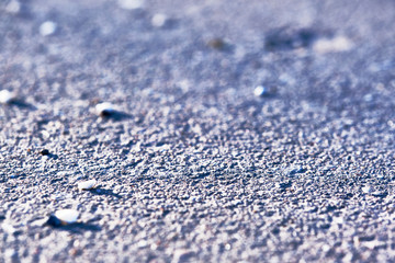 macro stones on the road