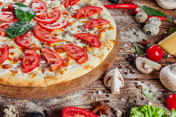 slice of pizza close up