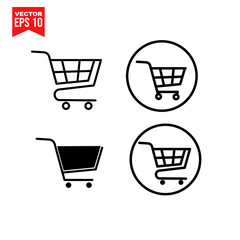shopping cart icon set