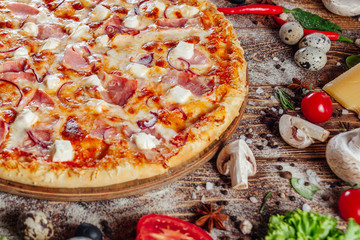 slice of pizza close up