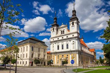 Fototapeta na wymiar The Metropolitan Cathedral of St. John the Baptist in Trnava town, Slovakia, Europe.