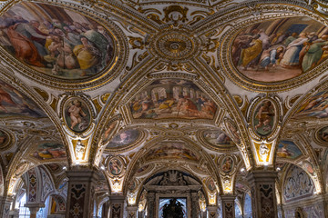 The decorated crypt of Salerno Cathedral (Duomo di Salerno), hosting the relics of  Saint Matthew, Campania, Italy