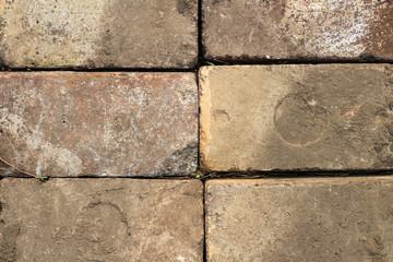 Old paved bricks texture pattern