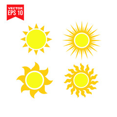 sun vector illustration Icon symbol Flat vector illustration for graphic and web design.
