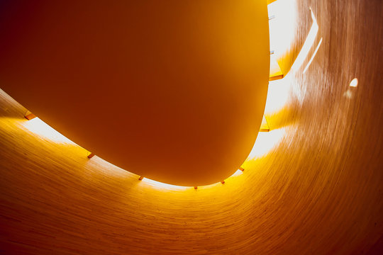  The indoors of famous Kamppi Chapel in Helsinki