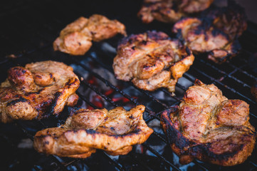 meat on the grill