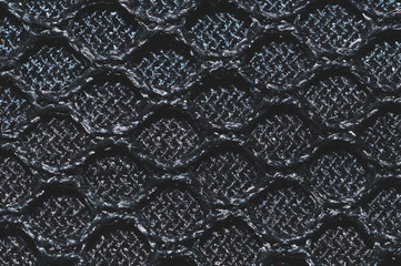 Black fabric texture close up. textile background. knitted pattern. woven material