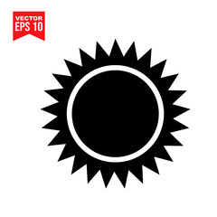 sun vector illustration Icon symbol Flat vector illustration for graphic and web design.
