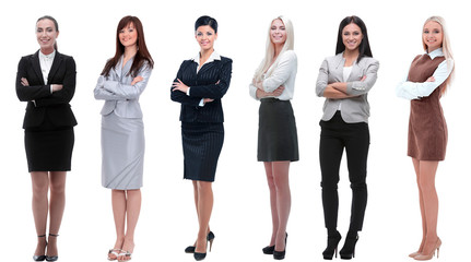 Collection of full-length portraits of young business women