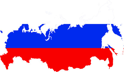 russian federation flag map