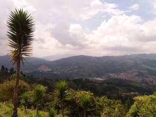 Fototapeta na wymiar mountains and uncovered roads, of the Colombian lands, with beautiful views