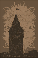 Istanbul chocolate box print and embroidery graphic design vector art