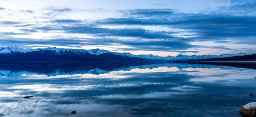 A Cool Blue Night Beside Lake Pukaki