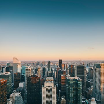 new york city at dusk