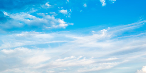 Naklejka na ściany i meble Blue sky and white clouds background