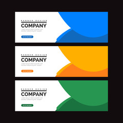 Fototapeta premium Abstract Banner Template Design. Horizontal header, web banner. Social Media Cover, poster. Vector abstract geometric design banner web template. Vector illustration