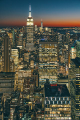 new york city at dusk