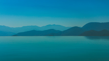 blue landscape en Hierve el Agua Oaxaca