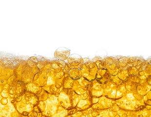 Yellow fat, like obesity cells, under the microscope, is a chemical process of atoms and molecules. Close-up