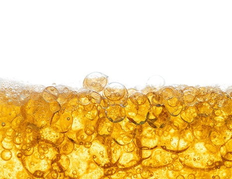 Yellow fat, like obesity cells, under the microscope, is a chemical process of atoms and molecules. Close-up