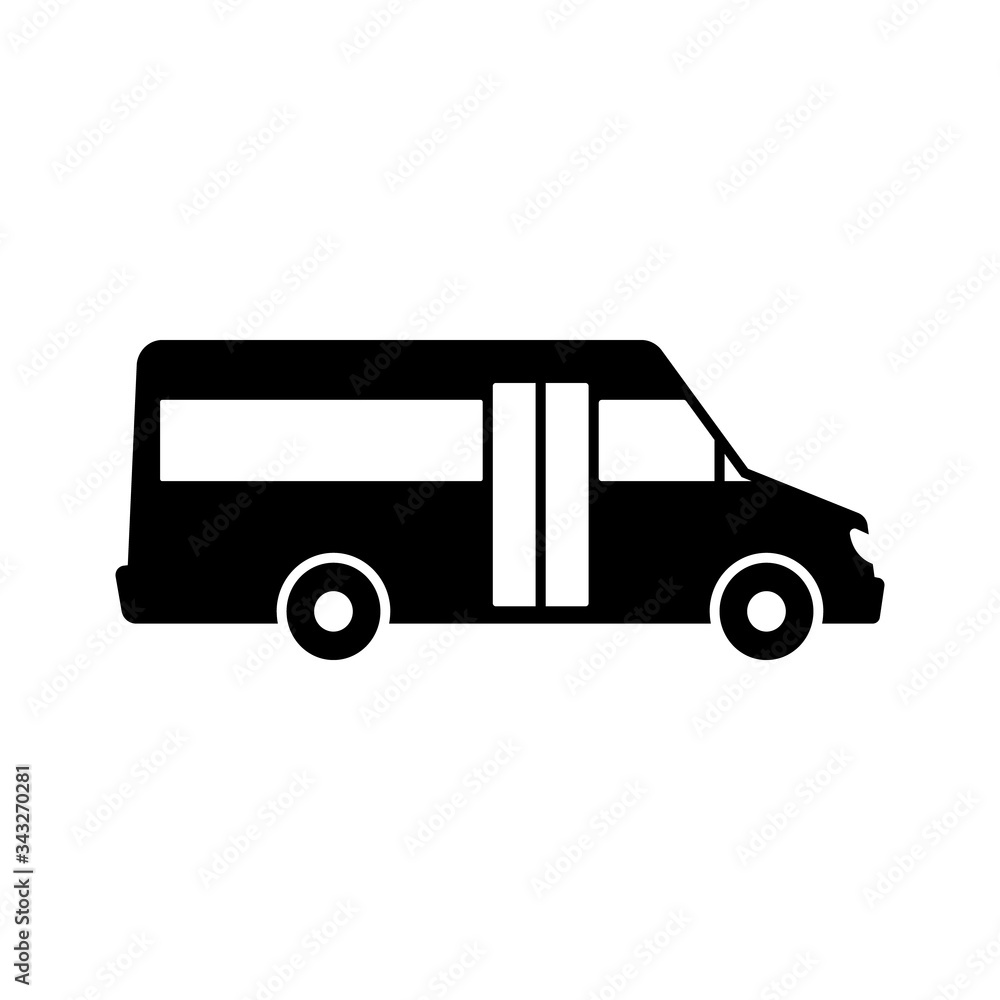 Aufkleber minibus icon. simple vector public transport icons for ui and ux, website or mobile application