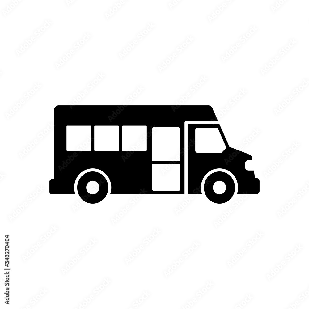 Aufkleber minibus icon. simple vector public transport icons for ui and ux, website or mobile application