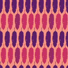 Trendy Tropical Vector Seamless Pattern. Fine Summer Textile. Drawn Floral Background. Feather Monstera 