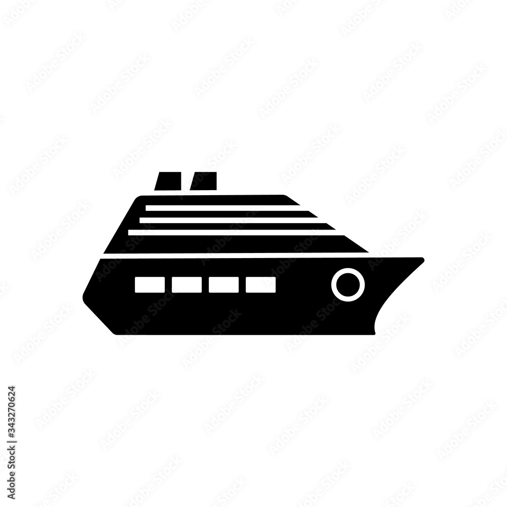 Poster liner, ship icon. simple vector public transport icons for ui and ux, website or mobile application