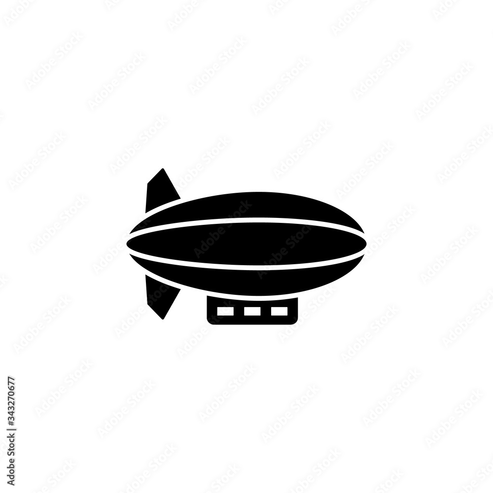 Poster airship icon. simple vector public transport icons for ui and ux, website or mobile application