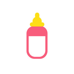 baby bottle flat icon, vector illustration