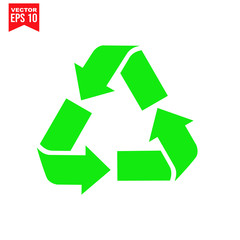 Obraz premium triangle arrow recycle Icon symbol Flat vector illustration for graphic and web design.