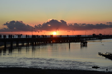 Sunset in St kilda, Melbourne, Australia