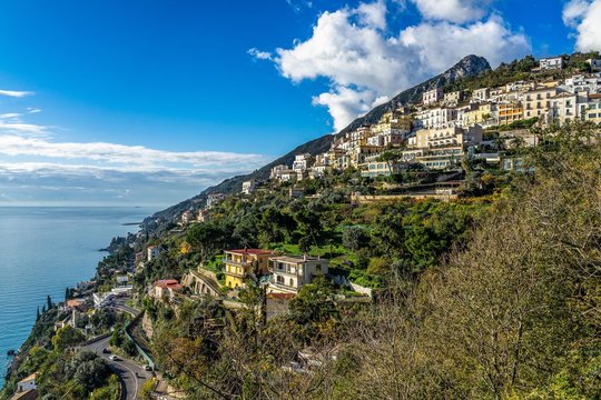 The small town of Raito on the spectacular Amalfi Coast, Campania, Italy.