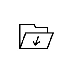 Archive, File, directory, document, folder, storage icon in outline style on white background
