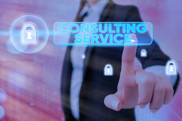 Conceptual hand writing showing Consulting Service. Concept meaning Experts that offers knowledge...