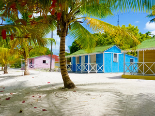Typical village Mano Juan in Saona island, Dominican republic