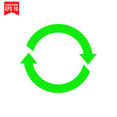 arrows cycle Icon symbol Flat vector illustration for graphic and web design. 