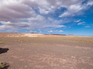 Fototapeta na wymiar Landscapes around the Valley of the Moon in San Pedro de Atacama