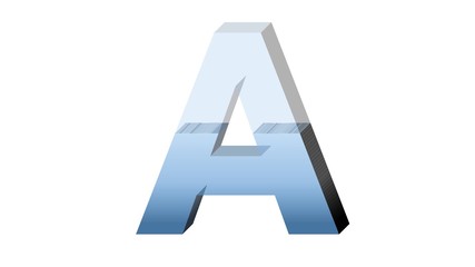 3D ENGLISH ALPHABET OF HALF FULL OF WATER FISHBOWL CUP : A