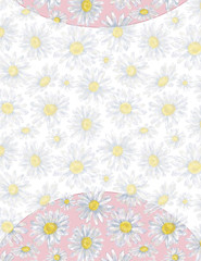 Daisy Two-Tone Pattern Template. Beautiful Floral design for your Special Event, Baby Shower, Picnic, and Birthday.