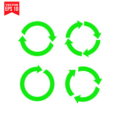 Fototapeta premium arrows cycle Icon symbol Flat vector illustration for graphic and web design. 