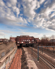 Fototapeta premium freight train on railway
