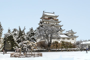  	冬の福山城の風景