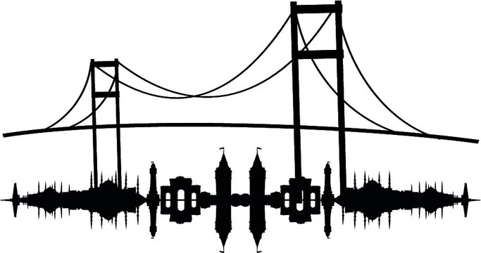 Istanbul city landscape print and embroidery graphic design vector art © a1vector