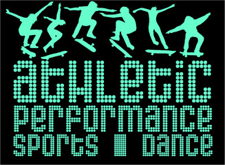 Skateboard college sports print and embroidery graphic design vector art